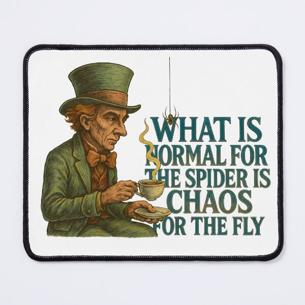 Item preview, What Is Normal for the Spider Is Chaos for the Fly – Philosophical Fantasy Art designed and sold by SVALANART.