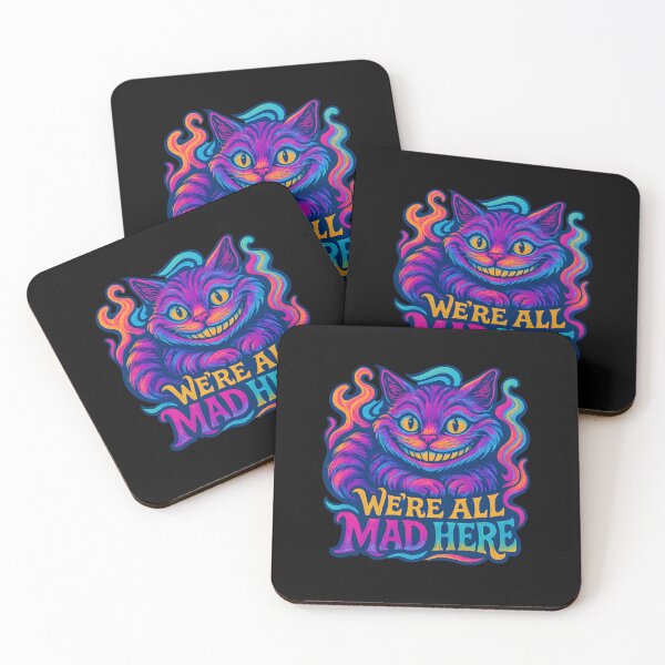 Item preview, We’re All Mad Here – Psychedelic Cheshire Cat Illustration designed and sold by SVALANART.