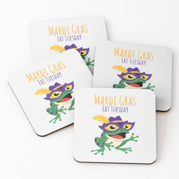 Item preview, Mardi Gras Fat Tuesday Funny Spotted Frog Carnival Mask Art designed and sold by SplashTastic.