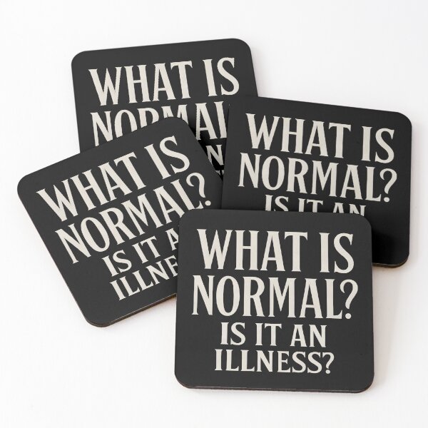 Item preview, What Is Normal? Is It an Illness? – Bold Typography Statement Design designed and sold by SVALANART.
