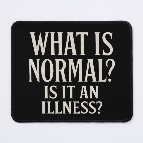Item preview, What Is Normal? Is It an Illness? – Bold Typography Statement Design designed and sold by SVALANART.