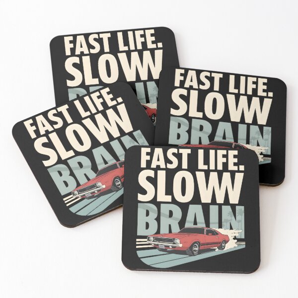 Item preview, Fast Life. Slow Brain. – Funny Speed Culture Parody Design designed and sold by gavinroyal.
