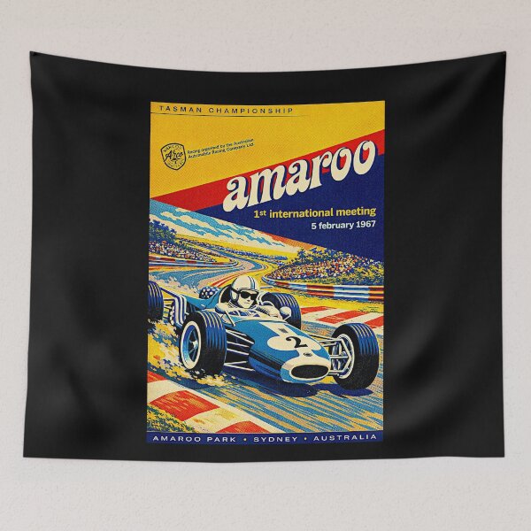 Item preview, Amaroo Park Grand Prix Australia  vintage poster 1967 variation#1 designed and sold by Helios Be. Lavsh.