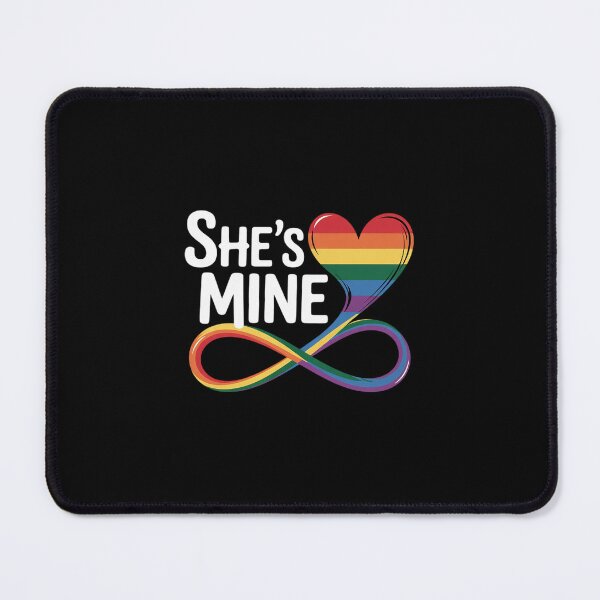 Item preview, I'm Her's She's Mine LGBTQ Matching Couples Lesbian Pride designed and sold by MarkLeedsArt.
