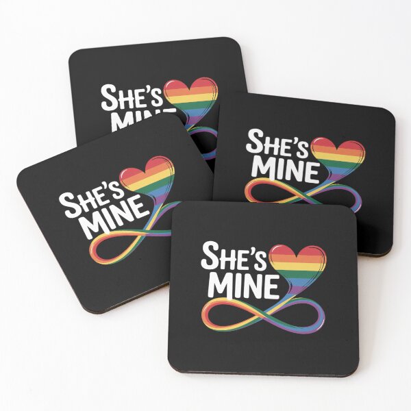 Item preview, I'm Her's She's Mine LGBTQ Matching Couples Lesbian Pride designed and sold by MarkLeedsArt.