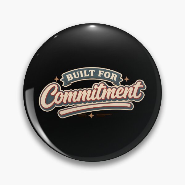 Item preview, Built for Commitment – Retro Relationship Statement Shirt designed and sold by SVALANART.