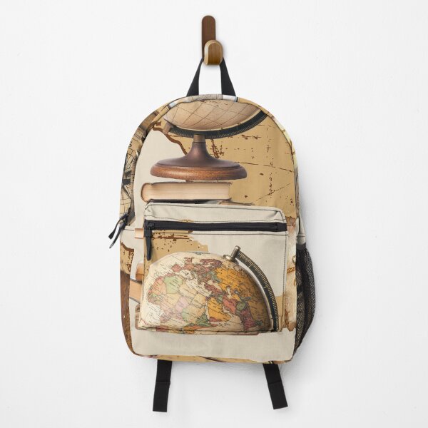 Item preview, Vintage Travel Illustration – Map, Compass and Books designed and sold by CozyPrint-CP.