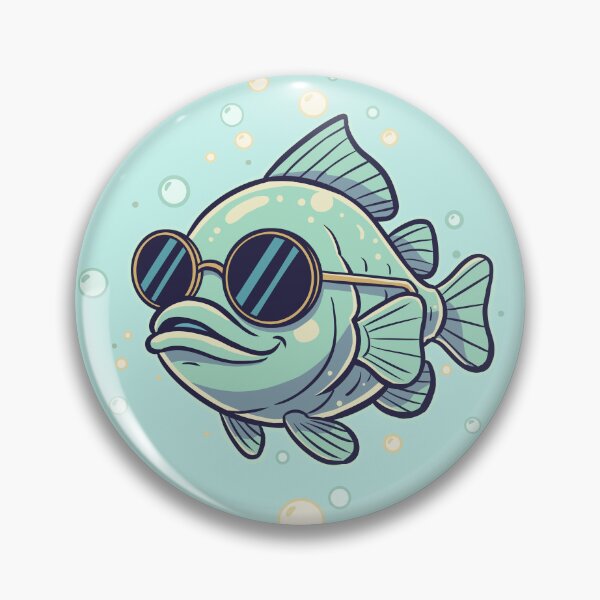 Item preview, Cool Fish Cartoon Illustration - Funny Bold Color Graphic designed and sold by MartynaKanik.