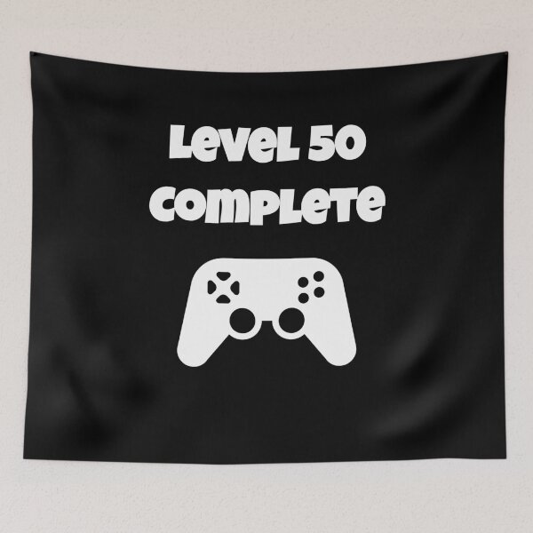 Item preview, Level 50 Completed 50th Birthday - Funny Video Game Design designed and sold by Superhero Gear.