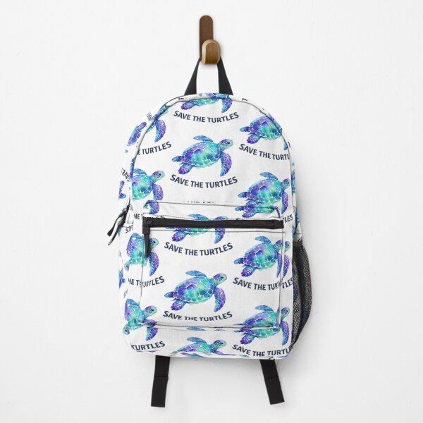 Item preview, Save The Turtles Watercolor Sea Turtle Emblem with Bold Conservation Message designed and sold by zoughlal.