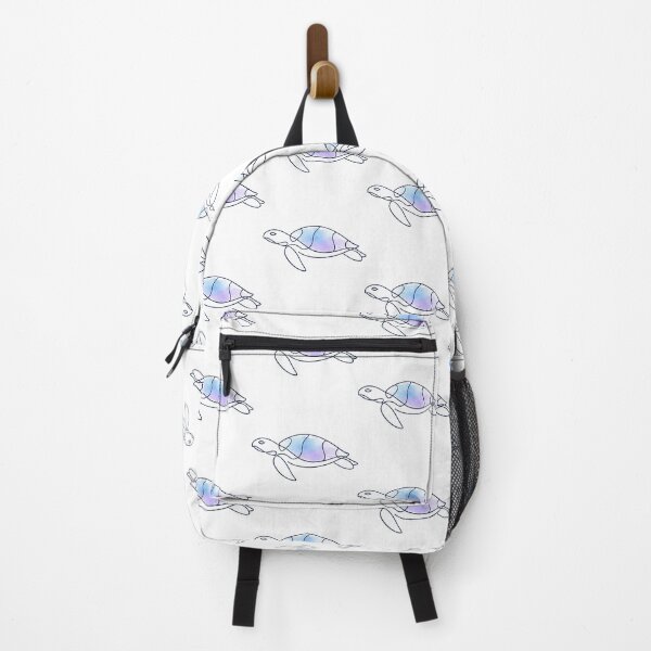 Item preview, Minimal One Line Sea Turtle Drawing with Subtle Blue Lavender Watercolor Shell Wash designed and sold by zoughlal.