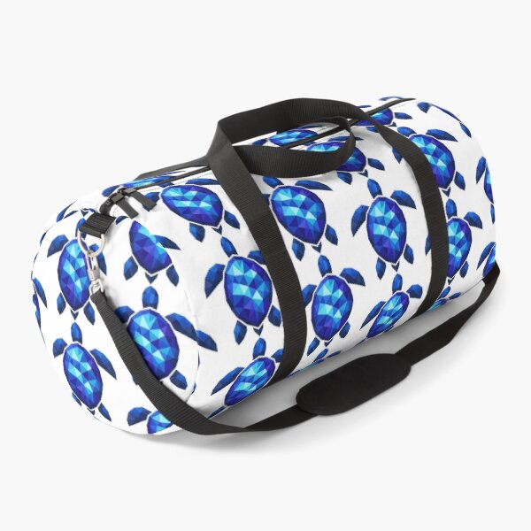 Item preview, Low Poly Geometric Sea Turtle with Faceted Polygon Shell in Blue Indigo Cyan designed and sold by zoughlal.