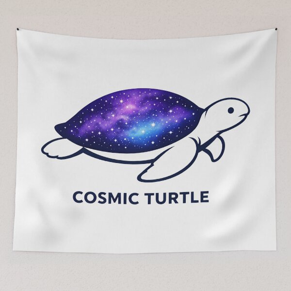 Item preview, Cosmic Turtle Sea Turtle with Purple Blue Galaxy Shell and Bold Space Quote designed and sold by zoughlal.