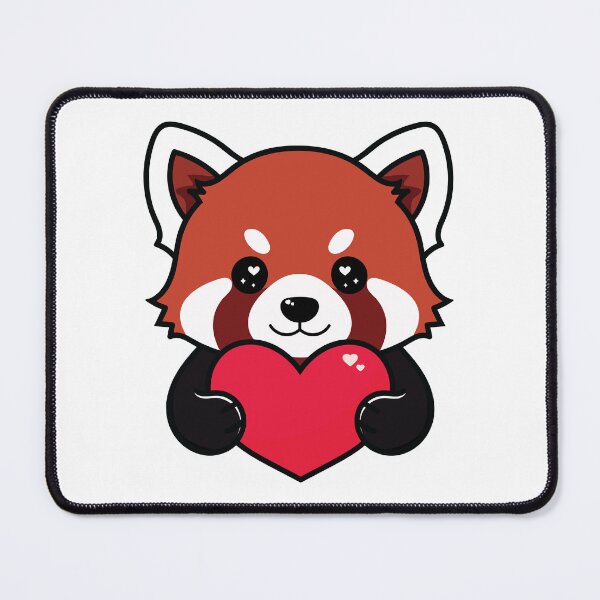 Item preview, Cute Red Panda Holding Heart – Kawaii Valentine Animal  designed and sold by MarshallStickerX.