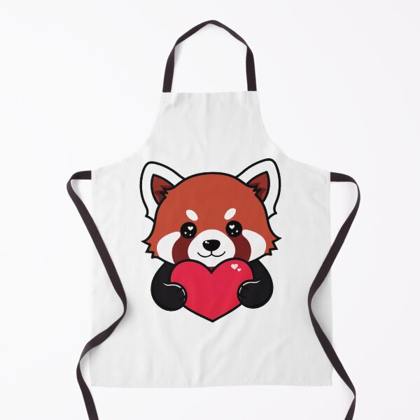 Item preview, Cute Red Panda Holding Heart – Kawaii Valentine Animal designed and sold by MarshallStickerX.
