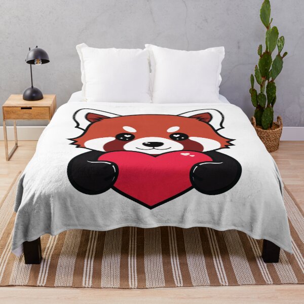 Item preview, Cute Red Panda Holding Heart – Kawaii Valentine Animal designed and sold by MarshallStickerX.