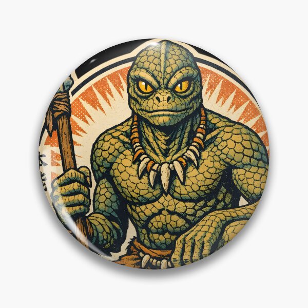 Item preview, Instinct Is Older Than Fear Retro Lizard Warrior Tribal Art - Vintage Reptilian Fighter Fantasy Quote - Primal Strength Survivalist Motivational Design - Warrior Spirit Reptile Creature Art designed and sold by Vivaan Studio.