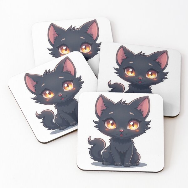Item preview, Cute Black Cat – Cozy Spooky Glow Style designed and sold by santi-ia.