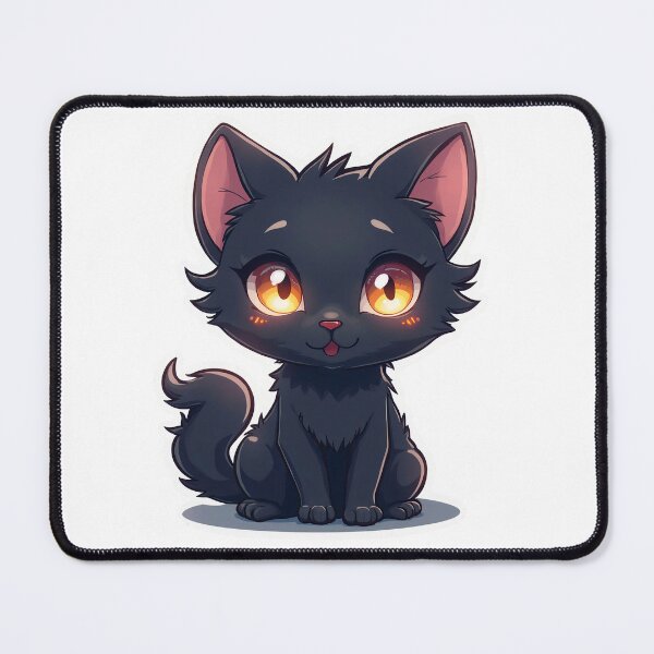 Item preview, Cute Black Cat – Cozy Spooky Glow Style designed and sold by santi-ia.