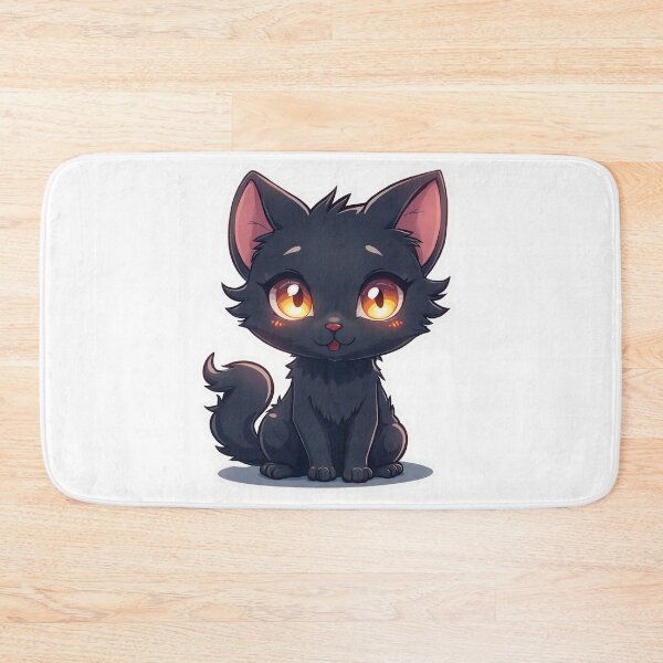Item preview, Cute Black Cat – Cozy Spooky Glow Style designed and sold by santi-ia.