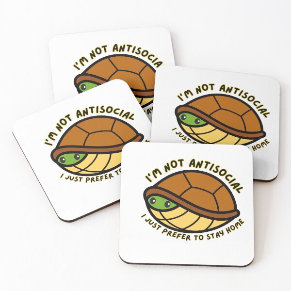 Item preview, I’m Not Antisocial Turtle designed and sold by Andromedamami.
