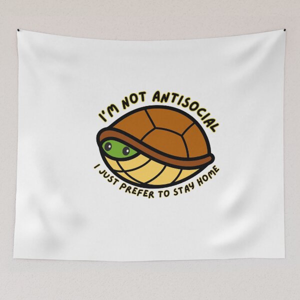 Item preview, I’m Not Antisocial Turtle designed and sold by Andromedamami.