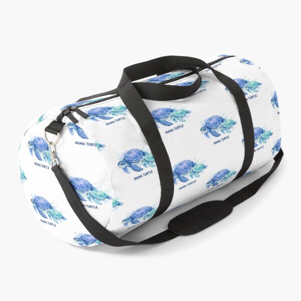 Item preview, Mama Turtle Watercolor Sea Turtle Pair Swimming Side by Side in Ocean Blue designed and sold by zoughlal.