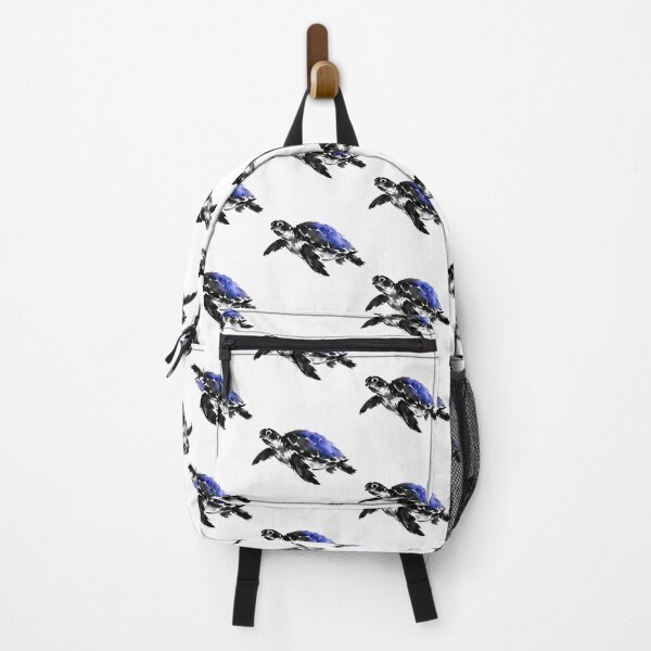 Item preview, Sumi-e Inspired Sea Turtle Ink Wash with Expressive Brushstrokes and Indigo Accent designed and sold by zoughlal.