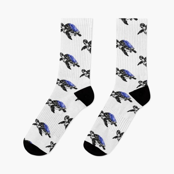 Item preview, Sumi-e Inspired Sea Turtle Ink Wash with Expressive Brushstrokes and Indigo Accent designed and sold by zoughlal.