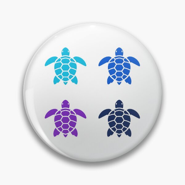Item preview, Pop Art Sea Turtle 2x2 Grid with Four Bold Blue Purple Color Variations designed and sold by zoughlal.