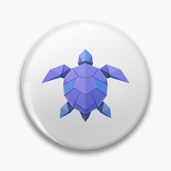 Item preview, Origami Sea Turtle with Folded Facet Look in Periwinkle Sky Blue Slate designed and sold by zoughlal.