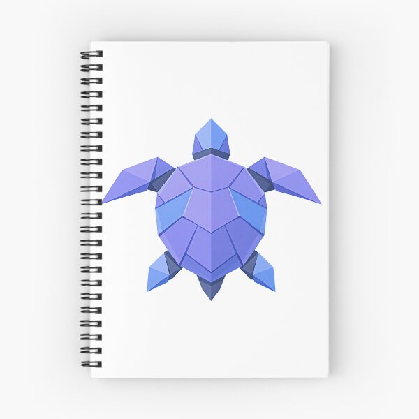Item preview, Origami Sea Turtle with Folded Facet Look in Periwinkle Sky Blue Slate designed and sold by zoughlal.