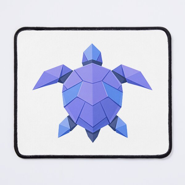 Item preview, Origami Sea Turtle with Folded Facet Look in Periwinkle Sky Blue Slate designed and sold by zoughlal.