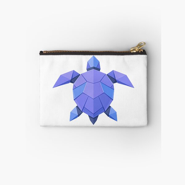 Item preview, Origami Sea Turtle with Folded Facet Look in Periwinkle Sky Blue Slate designed and sold by zoughlal.