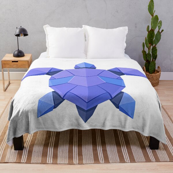 Item preview, Origami Sea Turtle with Folded Facet Look in Periwinkle Sky Blue Slate designed and sold by zoughlal.