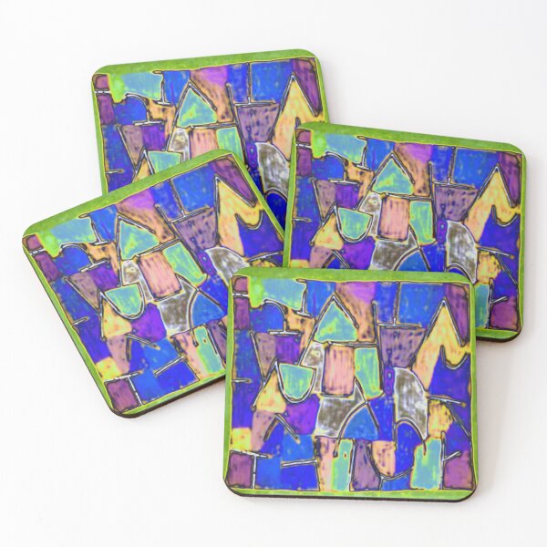 Item preview, blue monday electrize 5 colorful geometric abstract design designed and sold by SmashingDeals.
