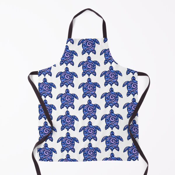 Item preview, Sea Turtle Silhouette with Bold Abstract Pattern Motifs in Navy Blue Lavender designed and sold by zoughlal.