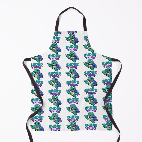 Item preview, Shore Thing Sea Turtle Cartoon with Shaka Flipper Gesture and Surf Humor Quote designed and sold by zoughlal.