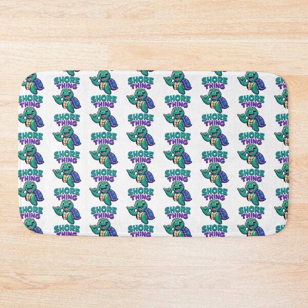 Item preview, Shore Thing Sea Turtle Cartoon with Shaka Flipper Gesture and Surf Humor Quote designed and sold by zoughlal.