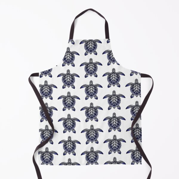 Item preview, Minimal Dotwork Sea Turtle with Stipple Shading in Ink Black and Indigo designed and sold by zoughlal.