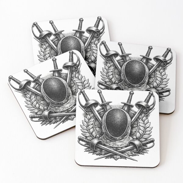 Item preview, Fencing Medals & Blades Crest designed and sold by ChillCharmStudio.