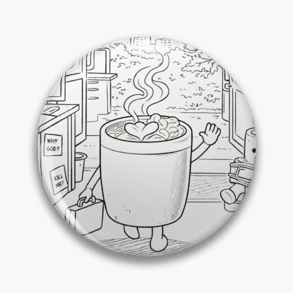 Item preview, Quitting Time – Coffee Leaving the Office (Work Burnout Meme) designed and sold by ComedyInkFactor.