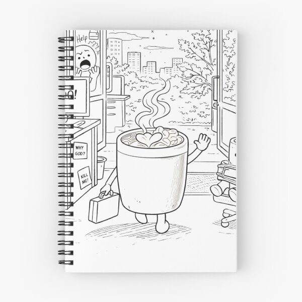 Item preview, Quitting Time – Coffee Leaving the Office (Work Burnout Meme) designed and sold by ComedyInkFactor.