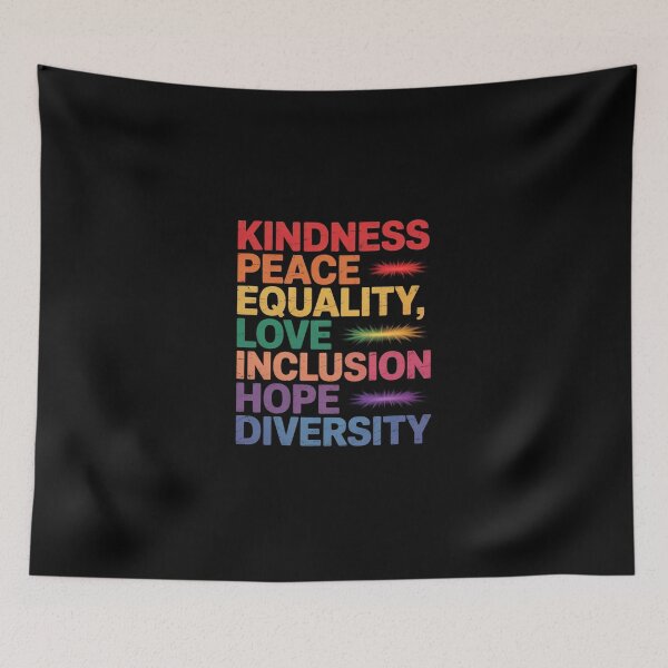 Item preview, Kindness Equality Love LGBTQ Rainbow Flag Gay Pride Ally designed and sold by DigitaldeligArt.