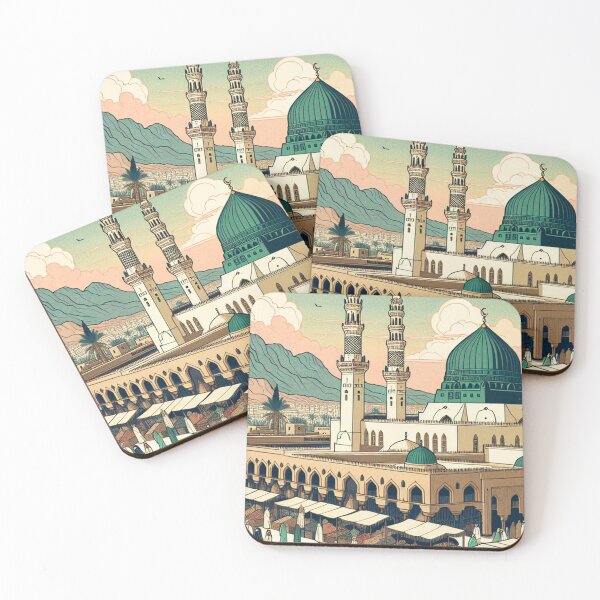 Item preview, Medina & The Green Dome | Ukiyo-e Japanese Woodblock Style Art designed and sold by Vandy Fullam.