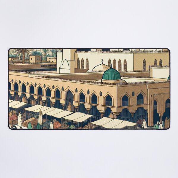 Item preview, Medina & The Green Dome | Ukiyo-e Japanese Woodblock Style Art designed and sold by Vandy Fullam.