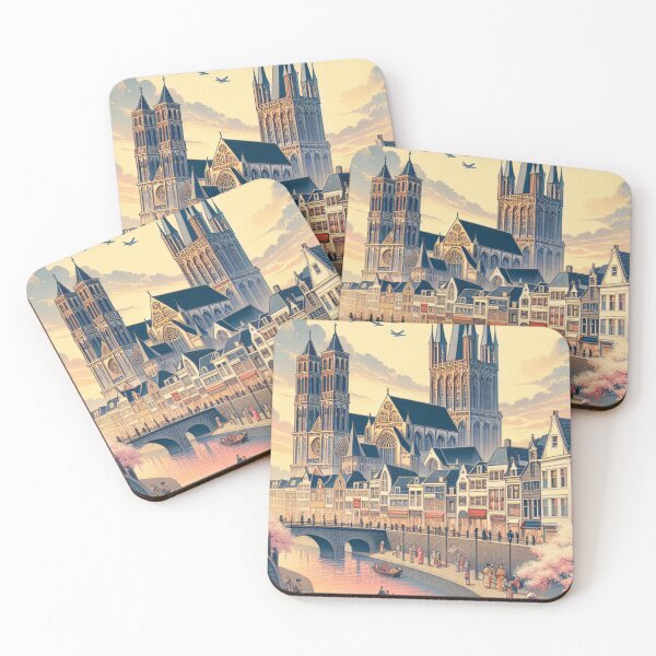 Item preview, Maastricht Netherlands Ukiyo-e | Dutch City in Japanese Woodblock Style designed and sold by Vandy Fullam.