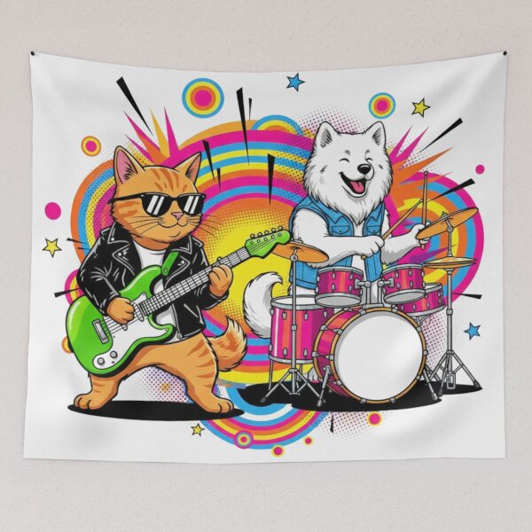 Item preview, Dog and cat musicians designed and sold by PP&RAINBOW SHOP.