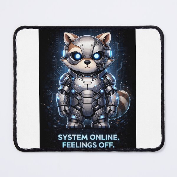 Item preview, Cyber Raccoon T-Shirt Design – System Online Feelings Off designed and sold by Przemsi40.