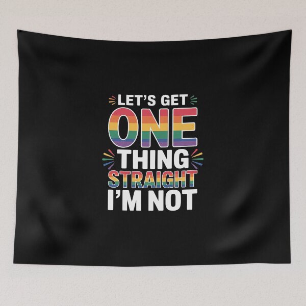 Item preview, Let's Get One Thing Straight I'm Not Bi Lesbian Gay Queer designed and sold by DigitaldeligArt.